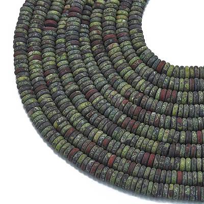 Frosted Natural Dragon Blood Beads Strands G-K389-C07-01-1