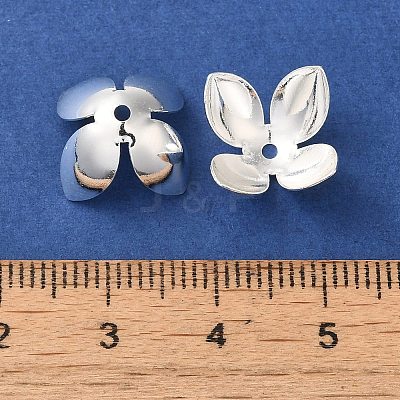Rack Plating Brass Flower Bead Caps KK-K381-06B-S-1
