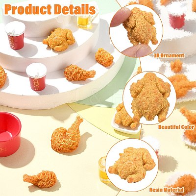 60Pcs 12 Styles Resin Miniature Ornaments AJEW-CJ0001-76-1