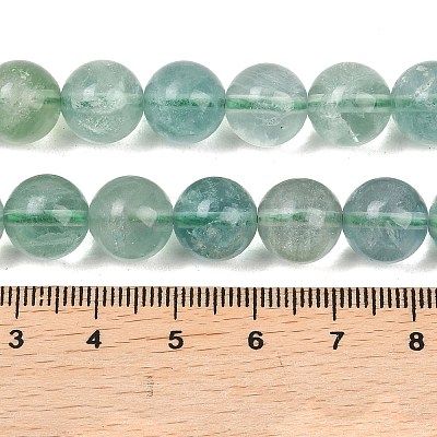 Natural Green Fluorite Beads Strands G-K340-A03-10mm-01-1