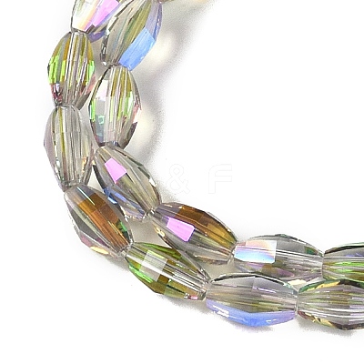 Electroplate Glass Beads Strands GLAA-Q101-03B-HP01-1