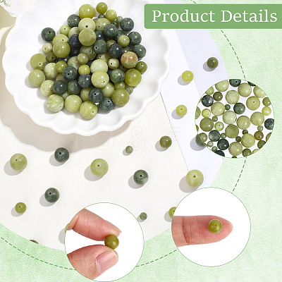 120Pcs 4 Styles Natural Chinese Jade/Southern Jade Beads G-PA0002-14-1