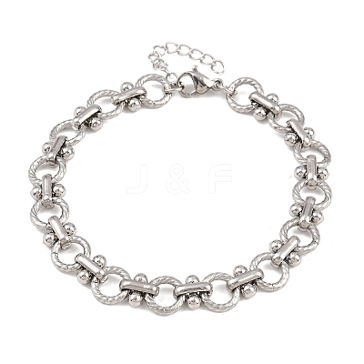 304 Stainless Steel Link Chain Bracelets for Women BJEW-H207-01D-P-1