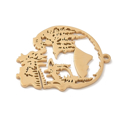 304 Stainless Steel Pendants STAS-V016-13G-1