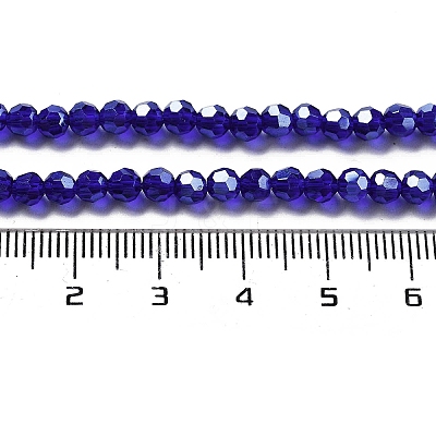 Electroplate Transparent Glass Beads Strands EGLA-A035-T4mm-A06-1