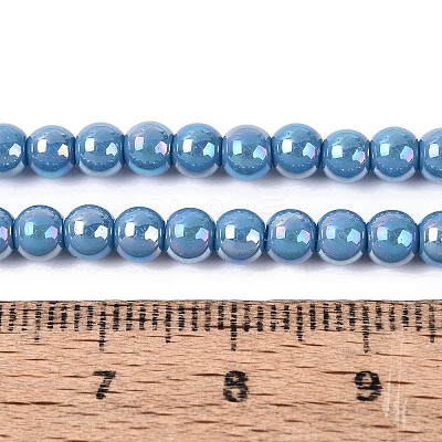 Electroplate Opaque Glass Beads Strands LS-GLAA-T032-P4mm-AB13-01-1