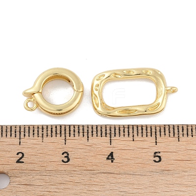 Rack Plating Brass Fold Over Clasps KK-A224-27C-G-1