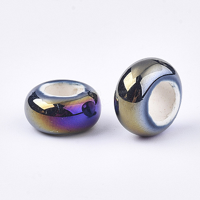 Electroplate Porcelain Beads X-PORC-T003-01-1