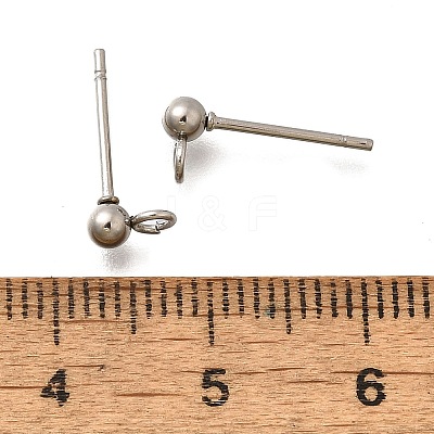 201 Stainless Steel Stud Earring Findings STAS-R156-01P-02-1
