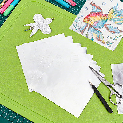 Square Tinfoil Paper Sheets for Craft Engraving OFST-WH0004-157-1