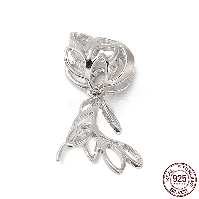 Rhodium Plated 925 Sterling Silver Ice Pick Pinch Bails STER-NH0001-23P-1
