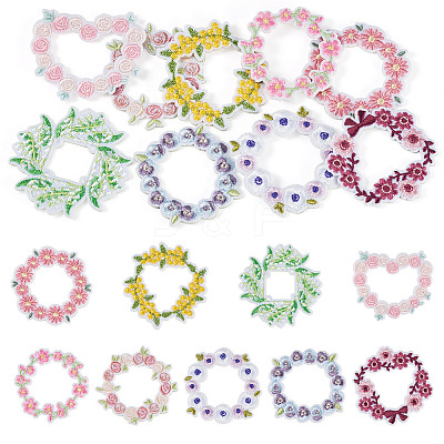9Pcs Polyester Clothing Patches DIY-TAC0010-42-1