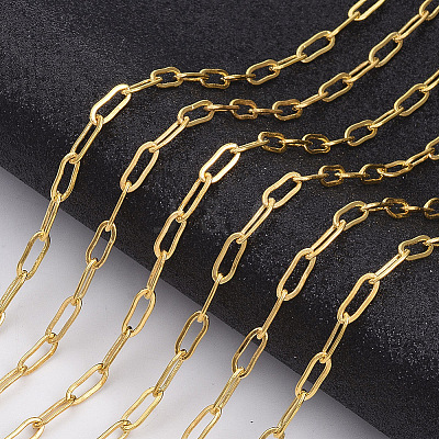 Brass Paperclip Chains X-CHC-S008-001A-G-1