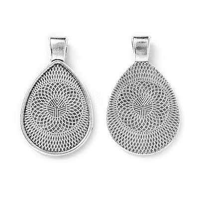 Alloy Pendant Cabochon Settings PALLOY-E436-87AS-1