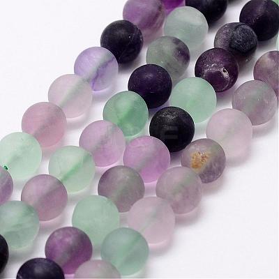 Natural Fluorite Bead Strands G-A163-06-12mm-1