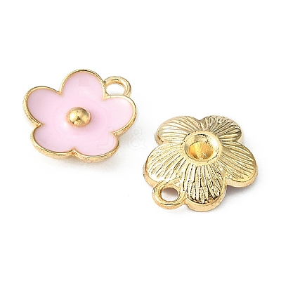 Light Gold Plated Alloy Enamel Pendants ENAM-YW0002-20B-1