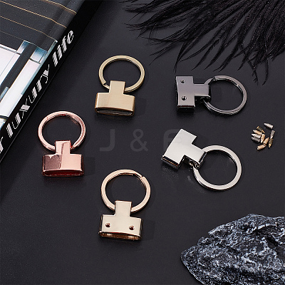 5 Sets 5 Colors Alloy Keychain Clasps DIY-WR0001-93-1