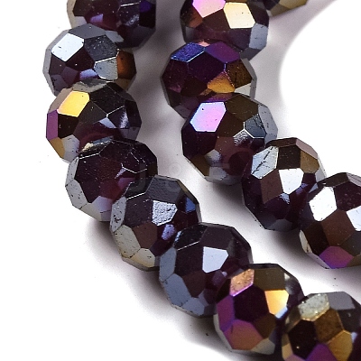 Baking Electroplate Glass Beads Strands DGLA-A039-J10mm-B22-1