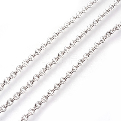 Tarnish Resistant 304 Stainless Steel Cable Chains CHS-R002-0.6mm-1