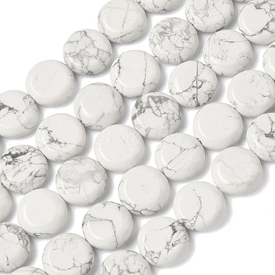 Natural Howlite Beads Strands G-L648-B17-15mm-1