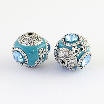 Handmade Indonesia Round Beads IPDL-R400-07-1