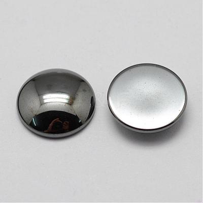 Non-magnetic Synthetic Hematite Cabochons G-P162-05-6mm-1