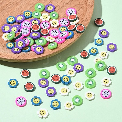 Handmade Polymer Clay Cabochons CLAY-YW0001-06-1