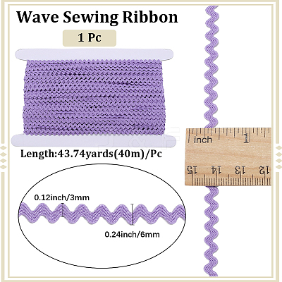 40M Polyester Wavy Fringe Trim Ribbon OCOR-GF0004-39I-1