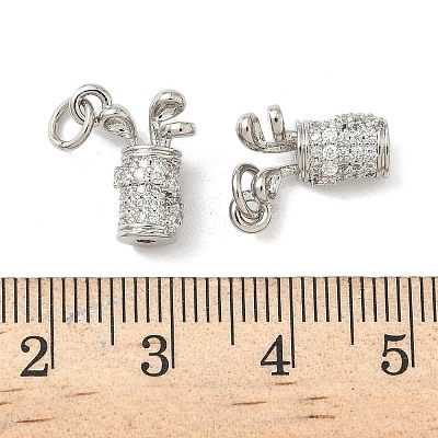 Brass Micro Pave Cubic Zirconia Pendants KK-Z120-29P-1