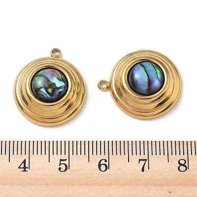 Natural Paua Shell Pendants STAS-G397-07G-02-1