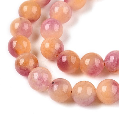 Dyed Natural White Jade Beads Strands G-T138-8mm-210-31-1