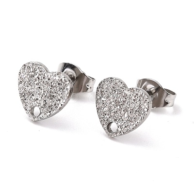 Non-Tarnish 304 Stainless Steel Stud Earring Findings STAS-I183-02A-P-1