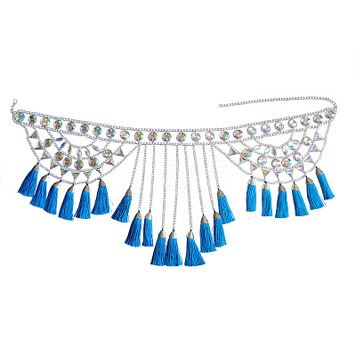 Alloy with Acrylic Sexy Beach Tassel Waist Chains for Women FS-WG18F68-01-1