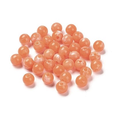 Imitation Jade Acrylic Beads MACR-G066-01H-1