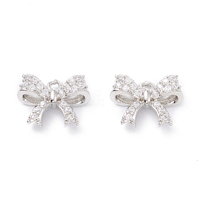 Rack Plating Brass Micro Pave Cubic Zirconia Charms X-ZIRC-C026-02P-1