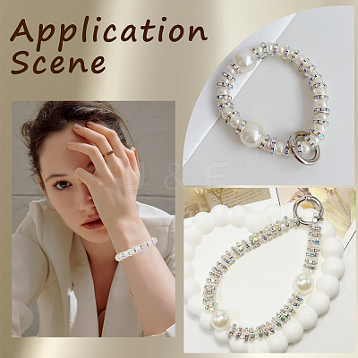 120Pcs Brass Rhinestone Spacer Beads RB-PA0001-03S-02-1