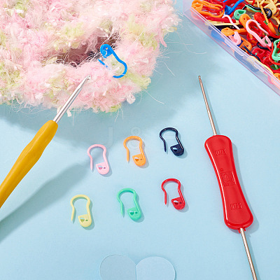 200Pcs Plastic Locking Stitch Marker TOOL-TADJ0001-05-1