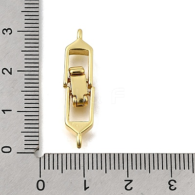 Brass Fold Over Clasps KK-P306-05G-1