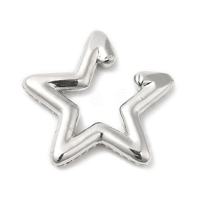 Crystal Rhinestone Star Cuff Earrings EJEW-D059-06P-02-1