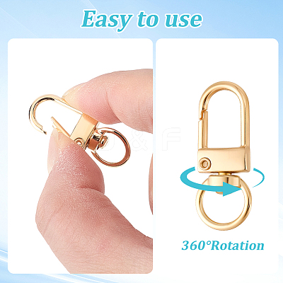 36Pcs Alloy Swivel Clasps PURS-CN0001-12P-1