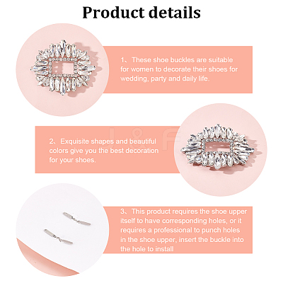 Alloy Crystal Rhinestone Shoe Decoration DIY-FG0003-75-1