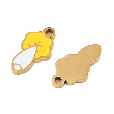 Vegetables 304 Stainless Steel Enamel Charms STAS-C137-02G-G-1