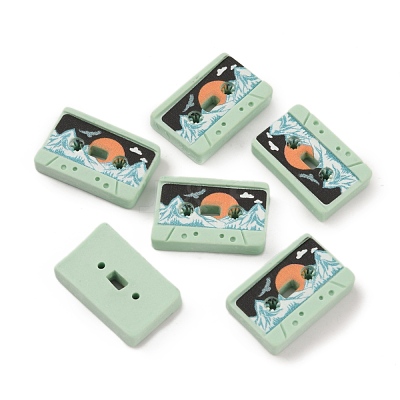 Retro Opaque Resin Cabochons FIND-CJC0004-25A-1