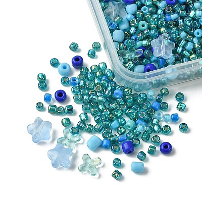 Baking Paint Glass Round Seed Beads with Glass Bead SEED-FS0001-23-1