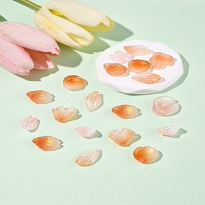 120Pcs 6 Styles Spray Painted Glass Pendants GLAA-FS0002-20-1