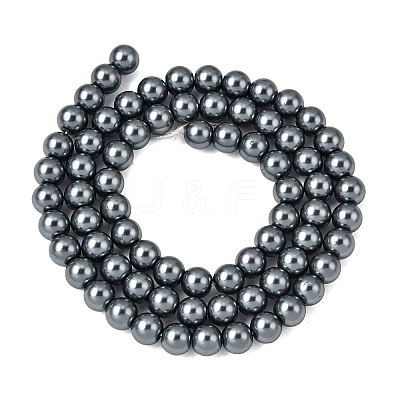 Eco-Friendly Dyed Glass Pearl Round Beads Strands HY-A002-6mm-RB077-1