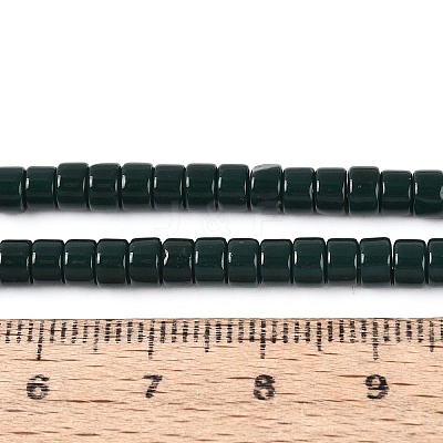 Opaque Solid Color Glass Beads Strands GLAA-N026-2x4mm-10-1