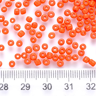 8/0 Baking Paint Glass Round Seed Beads SEED-C029-B-01-1