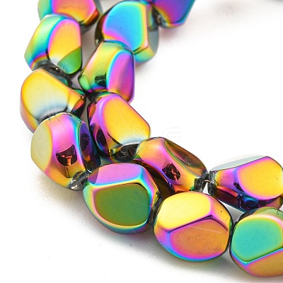 Full Plated Electroplate Glass Beads Strands EGLA-G037-04A-FP06-1