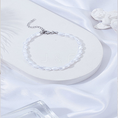1Pc ABS Plastic Imitation Pearl Beaded Bracelets for Women BJEW-LP0005-03-1